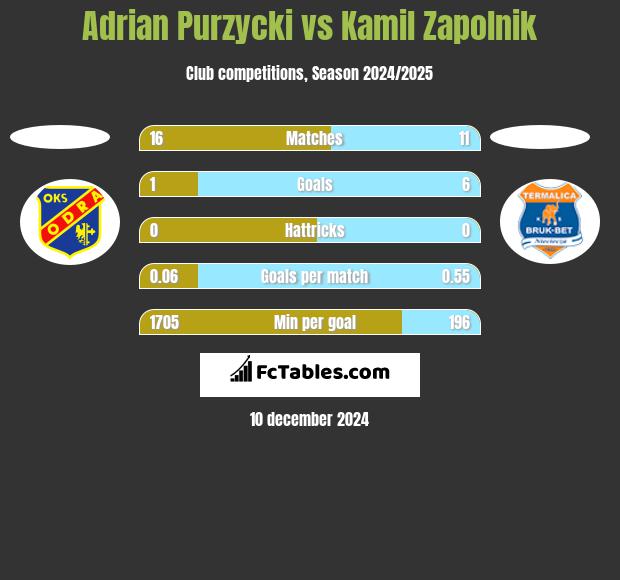 Adrian Purzycki vs Kamil Zapolnik h2h player stats