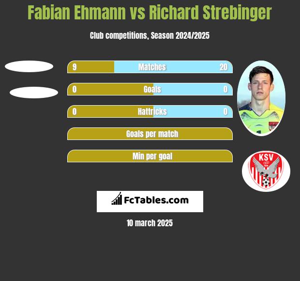 Fabian Ehmann vs Richard Strebinger h2h player stats