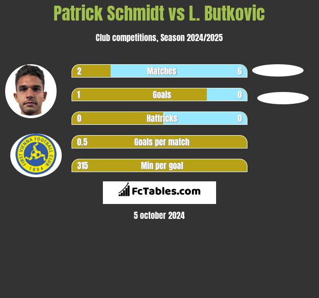 Patrick Schmidt vs L. Butkovic h2h player stats