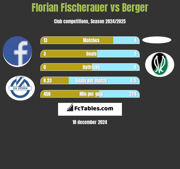 Florian Fischerauer vs Berger h2h player stats