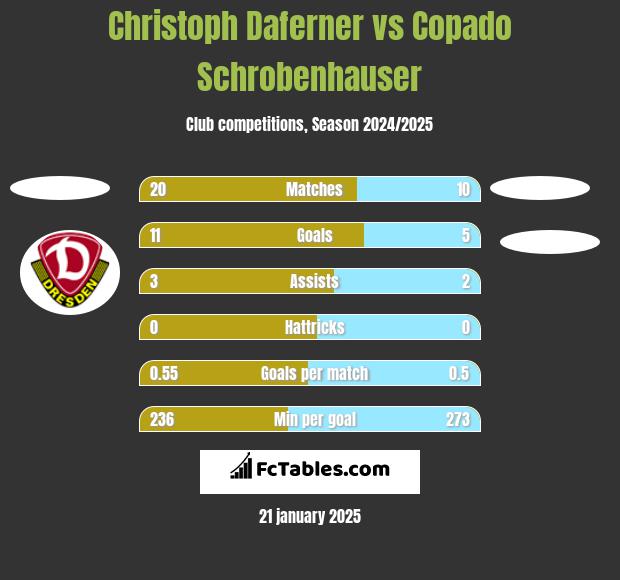 Christoph Daferner vs Copado Schrobenhauser h2h player stats