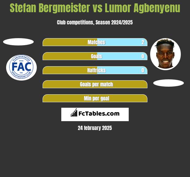 Stefan Bergmeister vs Lumor Agbenyenu h2h player stats