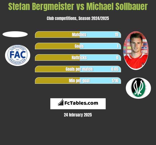 Stefan Bergmeister vs Michael Sollbauer h2h player stats