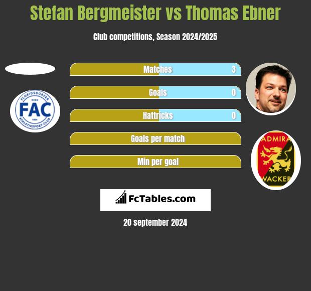 Stefan Bergmeister vs Thomas Ebner h2h player stats