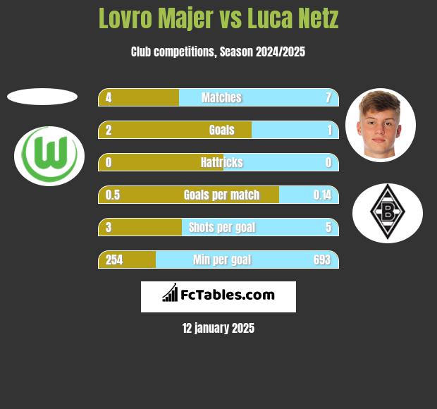 Lovro Majer vs Luca Netz h2h player stats