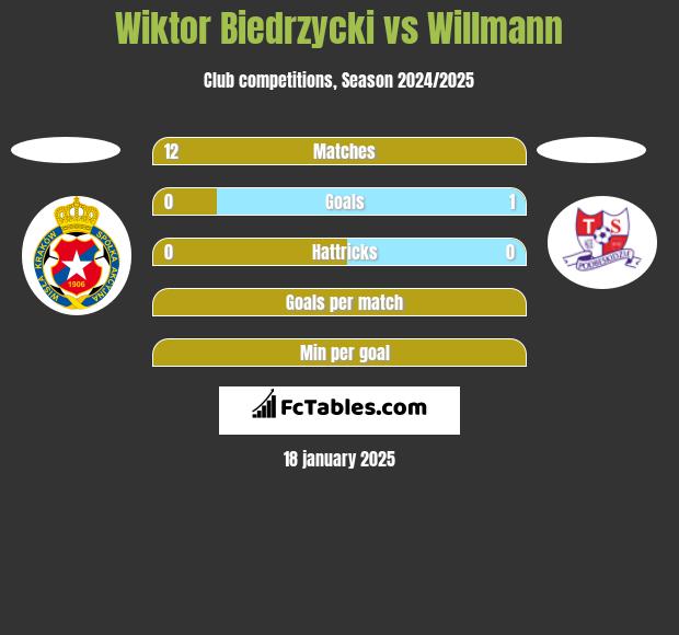 Wiktor Biedrzycki vs Willmann h2h player stats