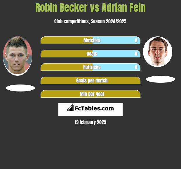 Robin Becker vs Adrian Fein h2h player stats