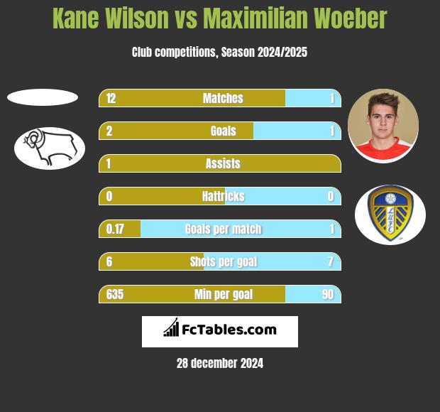 Kane Wilson vs Maximilian Woeber h2h player stats