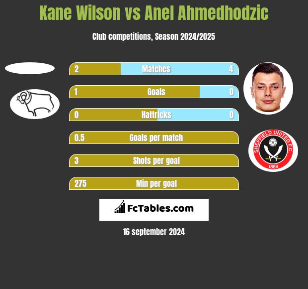 Kane Wilson vs Anel Ahmedhodzic h2h player stats