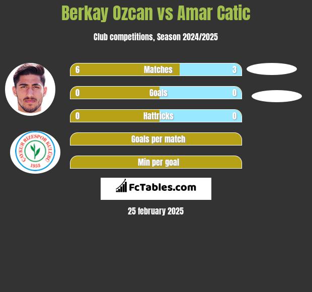 Berkay Ozcan vs Amar Catic h2h player stats