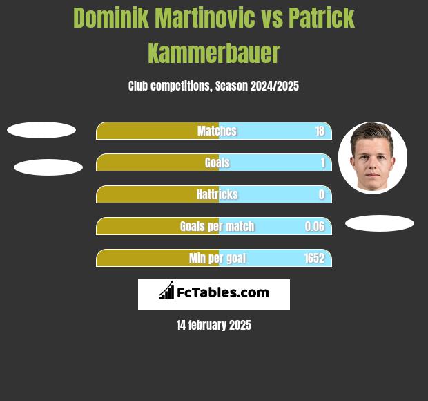 Dominik Martinovic vs Patrick Kammerbauer h2h player stats