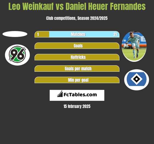 Leo Weinkauf vs Daniel Heuer Fernandes h2h player stats