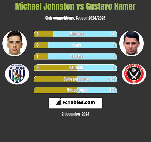 Michael Johnston vs Gustavo Hamer h2h player stats