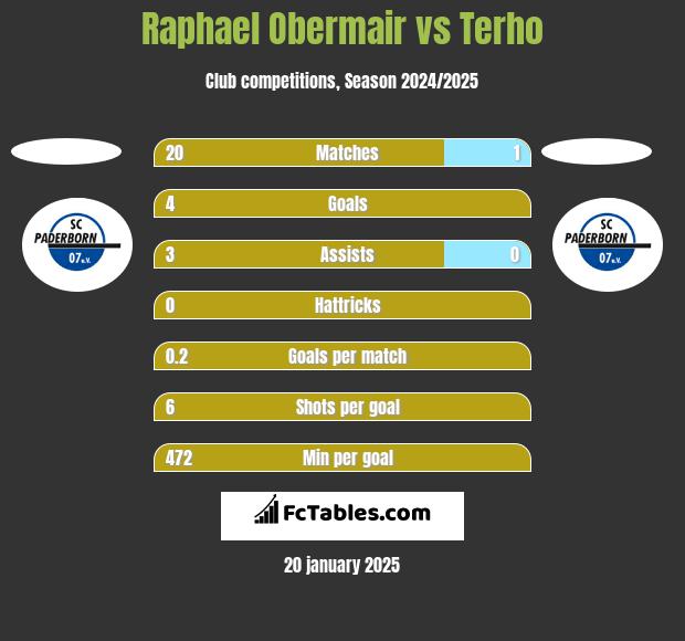 Raphael Obermair vs Terho h2h player stats