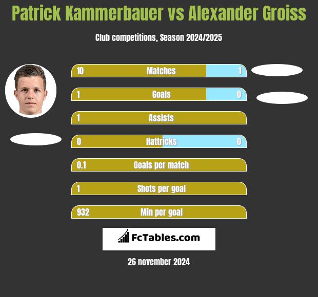 Patrick Kammerbauer vs Alexander Groiss h2h player stats