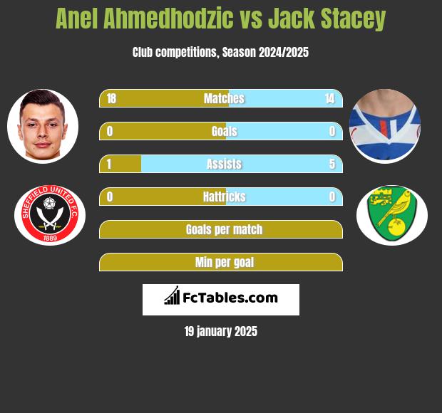 Anel Ahmedhodzic vs Jack Stacey h2h player stats