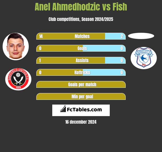 Anel Ahmedhodzic vs Fish h2h player stats