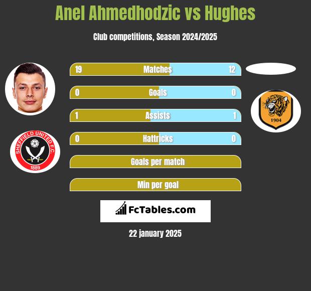 Anel Ahmedhodzic vs Hughes h2h player stats