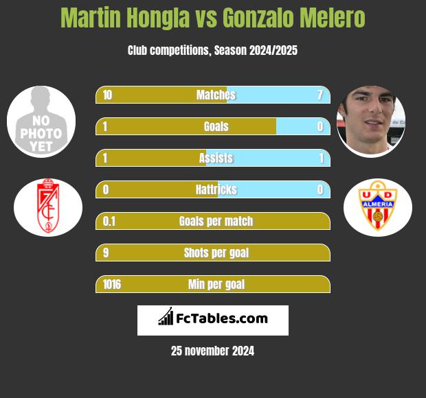 Martin Hongla vs Gonzalo Melero h2h player stats