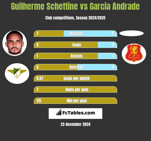 Guilherme Schettine vs Garcia Andrade h2h player stats