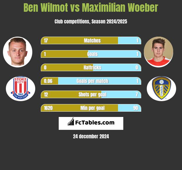 Ben Wilmot vs Maximilian Woeber h2h player stats