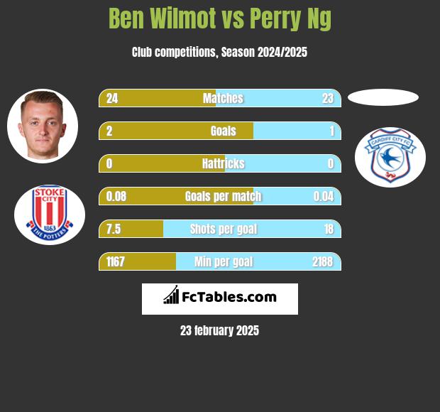 Ben Wilmot vs Perry Ng h2h player stats