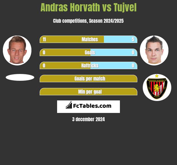 Andras Horvath vs Tujvel h2h player stats