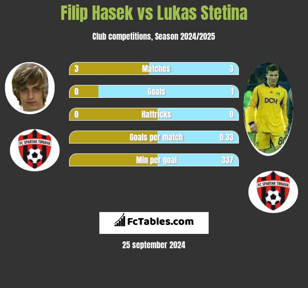 Filip Hasek vs Lukas Stetina h2h player stats