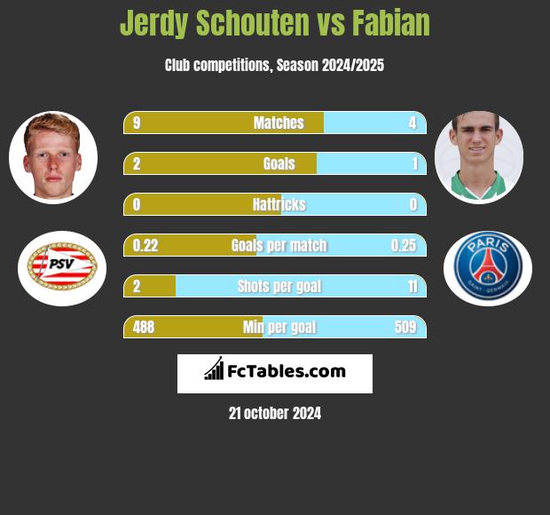 Jerdy Schouten vs Fabian h2h player stats