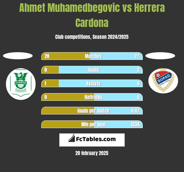 Ahmet Muhamedbegovic vs Herrera Cardona h2h player stats