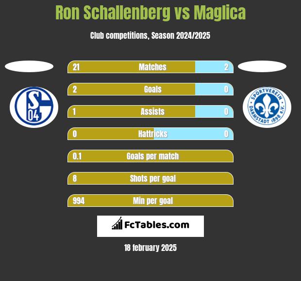 Ron Schallenberg vs Maglica h2h player stats