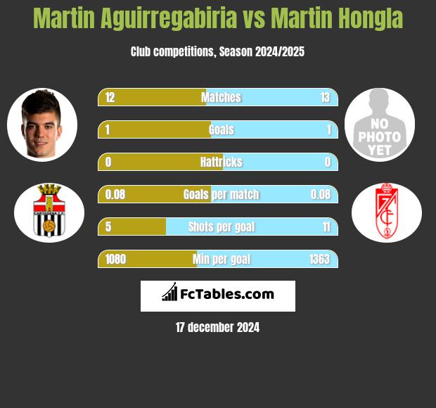 Martin Aguirregabiria vs Martin Hongla h2h player stats