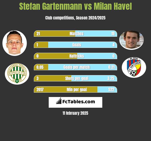 Stefan Gartenmann vs Milan Havel h2h player stats