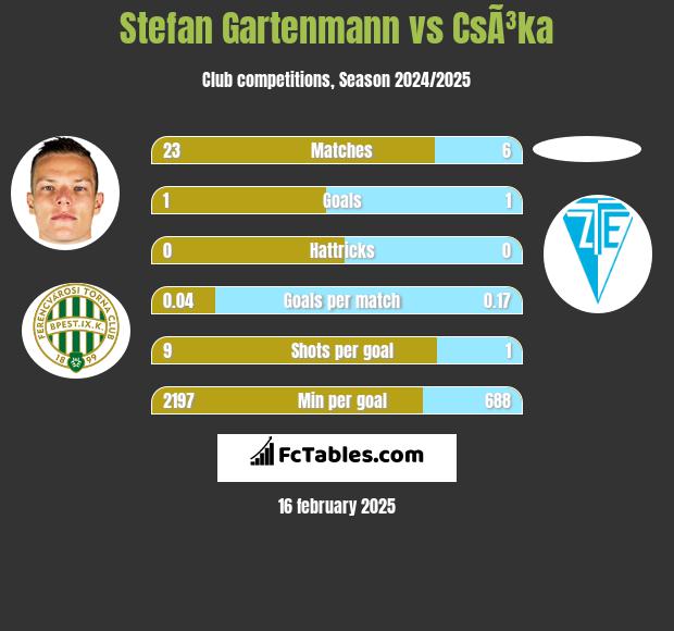 Stefan Gartenmann vs CsÃ³ka h2h player stats