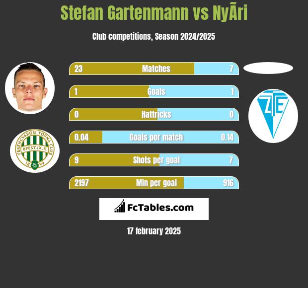 Stefan Gartenmann vs NyÃ­ri h2h player stats