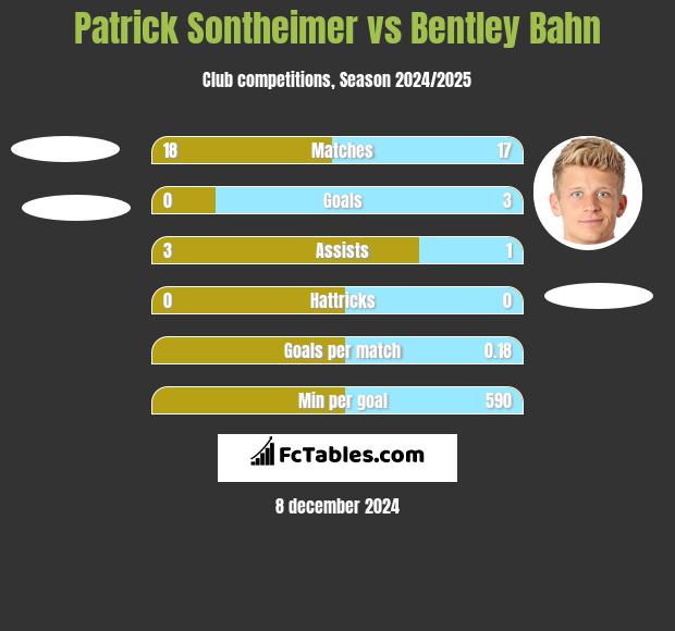 Patrick Sontheimer vs Bentley Bahn h2h player stats