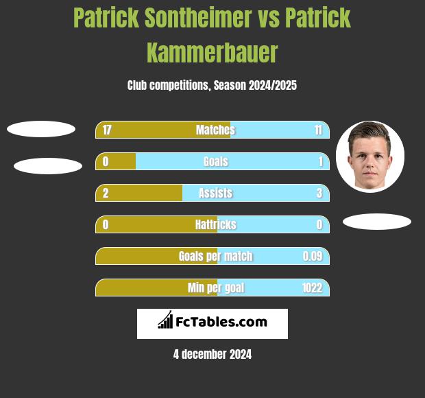 Patrick Sontheimer vs Patrick Kammerbauer h2h player stats