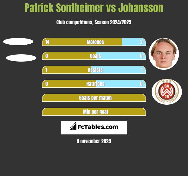 Patrick Sontheimer vs Johansson h2h player stats