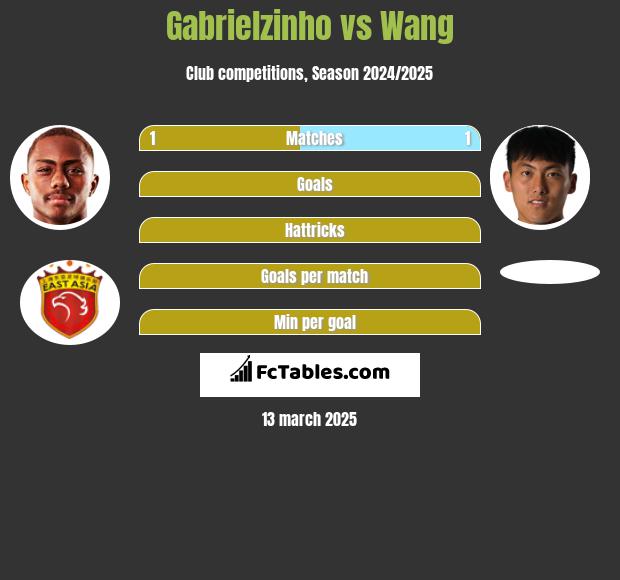 Gabrielzinho vs Wang h2h player stats