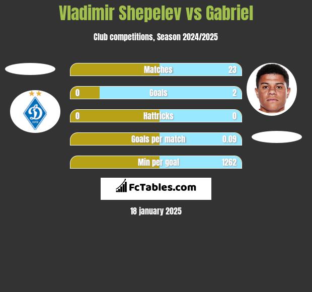 Vladimir Shepelev vs Gabriel h2h player stats