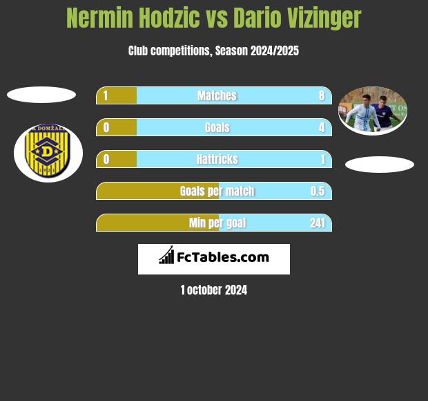 Nermin Hodzic vs Dario Vizinger h2h player stats