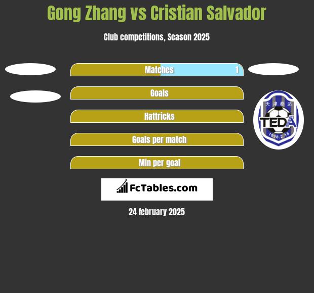 Gong Zhang vs Cristian Salvador h2h player stats