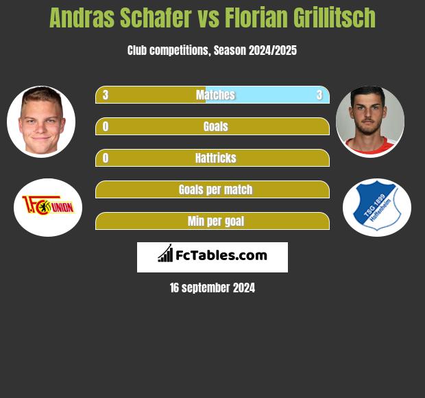 Andras Schafer vs Florian Grillitsch h2h player stats