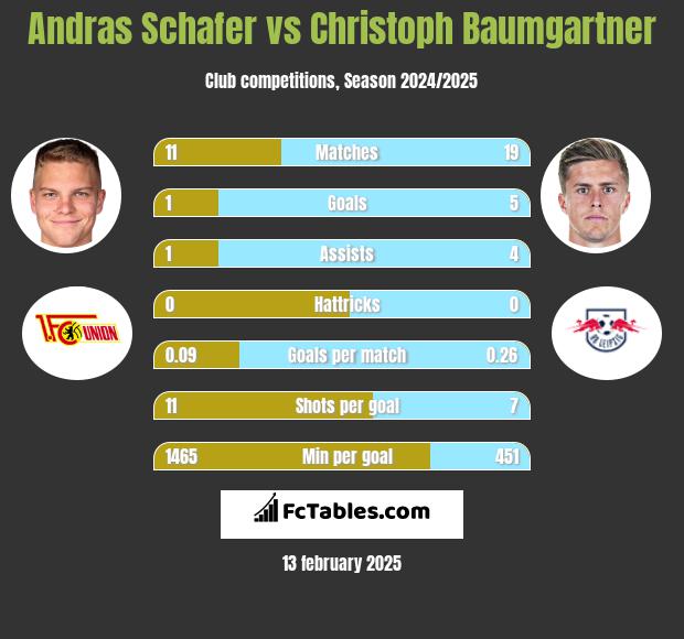 Andras Schafer vs Christoph Baumgartner h2h player stats