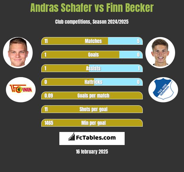 Andras Schafer vs Finn Becker h2h player stats