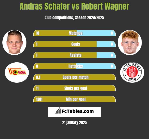 Andras Schafer vs Robert Wagner h2h player stats