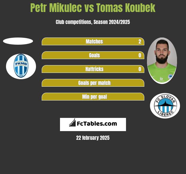 Petr Mikulec vs Tomas Koubek h2h player stats