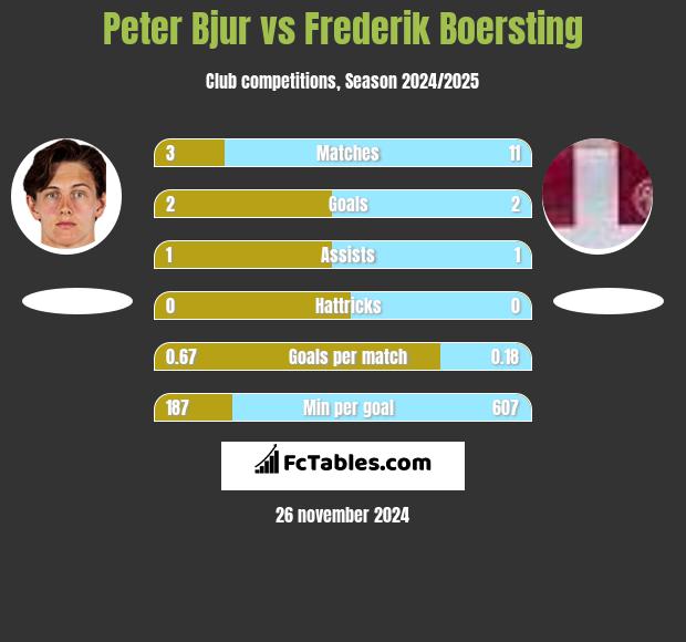 Peter Bjur vs Frederik Boersting h2h player stats