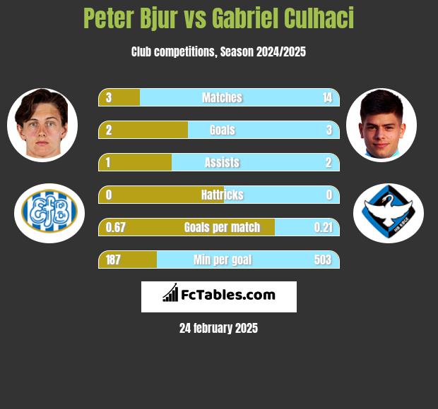 Peter Bjur vs Gabriel Culhaci h2h player stats