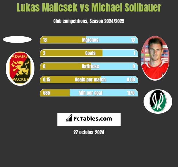 Lukas Malicsek vs Michael Sollbauer h2h player stats